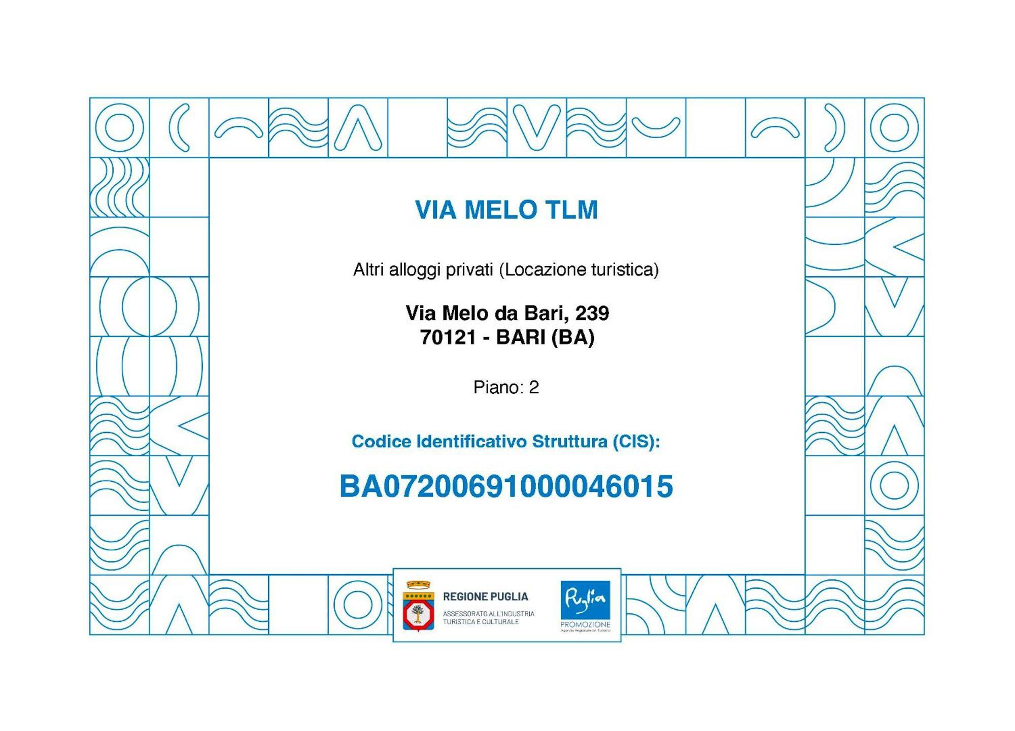 Via Melo Tlm B&B Bari Dış mekan fotoğraf